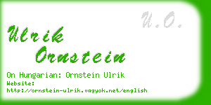 ulrik ornstein business card